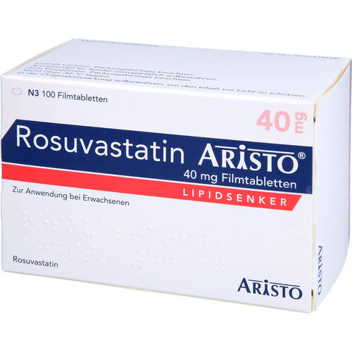 Rosuvastatin Aristo 40 mg Filmtabletten, 100 Stk., Aristo Pharma GmbH