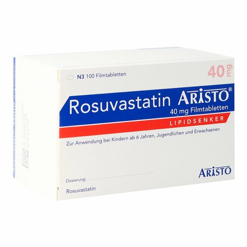 Rosuvastatin Aristo 40 mg Filmtabletten, 100 Stk., Aristo Pharma GmbH