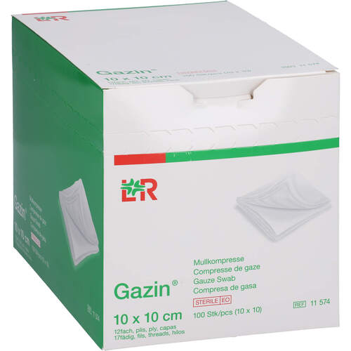 GAZIN Mullkomp.10x10 cm steril 12fach, 10x10 Stk., 1001 Artikel Medical GmbH