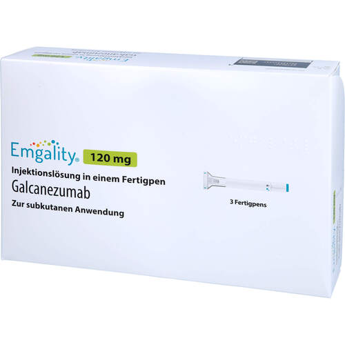 Emgality 120 mg Injektionslösung i. e. Fertigpen, 3 Stk., Organon Healthcare GmbH