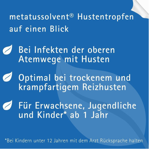 metatussolvent Hustentropfen, 100 ml, Meta Fackler Arzneimittel GmbH