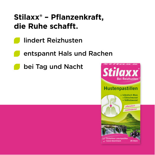Stilaxx Hustenpastillen Isl&auml;ndisch Moos, 28 Stk., Medice Arzneimittel P&uuml;tter GmbH & Co. KG