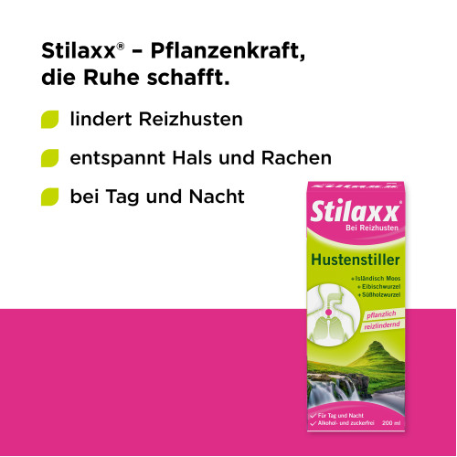 Stilaxx Hustenstiller Isl&auml;ndisch Moos Erwachsene, 200 ml, Medice Arzneimittel P&uuml;tter GmbH & Co. KG