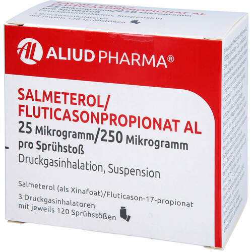 Salmeterol/Fluticasonpropionat AL 25 ug/250 ug DOS, 3 ST, Aliud Pharma GmbH