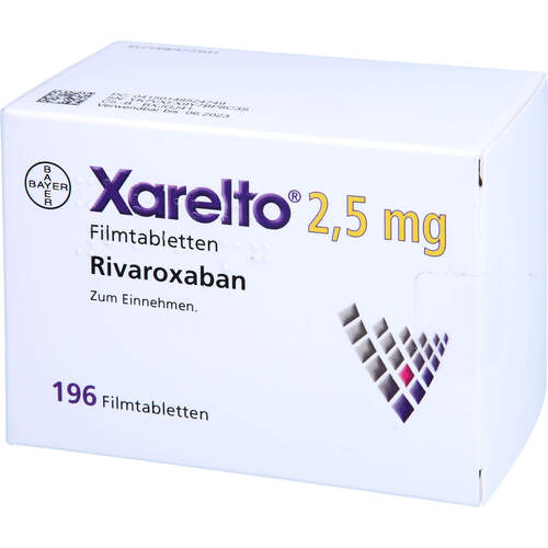 Xarelto 2.5 mg Filmtabletten, 196 ST, Orifarm GmbH