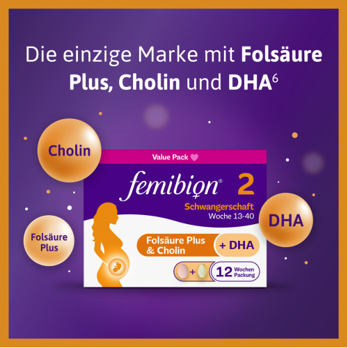 Femibion 2 Schwangerschaft Kombipackung, 2x112 Stk., WICK Pharma - Zweigniederlassung der Procter & Gamble GmbH