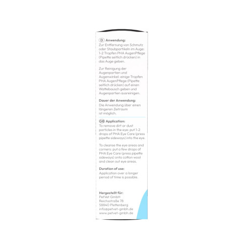 PHA Augenpflege für Hunde und Katzen, 20 ml, PetVet GmbH