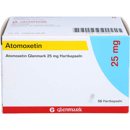 Atomoxetin Glenmark 25 mg Hartkapseln, 56 Stk., Glenmark Arzneimittel GmbH
