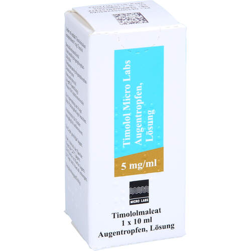 TIMOLOL Micro Labs 5 mg/ml Augentropfen Lösung, 1x10 ml, Micro Labs GmbH TIMOLOL Micro Labs 5 mg/ml Augentropfen Lösung, 1x10 ml, Micro Labs GmbH