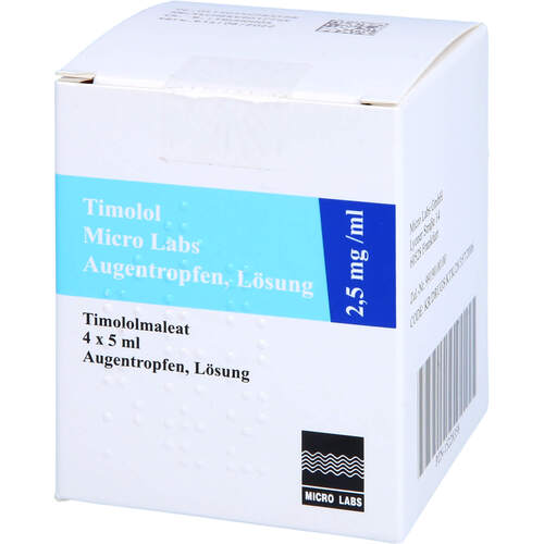 Timolol Micro Labs 2.5 mg/ml Augentropfen Lösung, 4x5 ml, Micro Labs GmbH