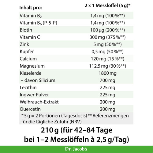 Dr. Jacob's DarmHIT Kieselerde Weihrauch Quercetin Kurkuma, 210 g, Dr. Jacob's Medical GmbH