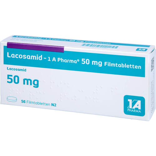 Lacosamid - 1 A Pharma 50 mg Filmtabletten, 56 st, 1 A Pharma GmbH