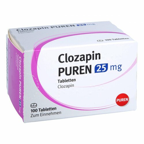 Clozapin PUREN 25 mg Tabletten, 100 Stk., PUREN Pharma GmbH & Co. KG