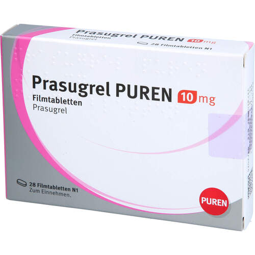 Prasugrel PUREN 10 mg Filmtabletten, 28 Stk., PUREN Pharma GmbH & Co. KG