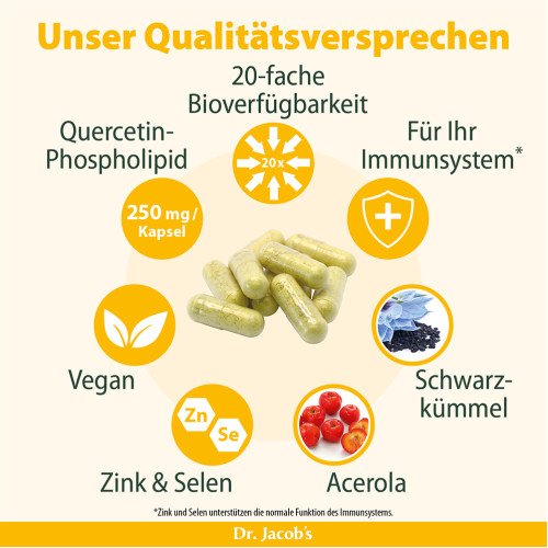 Dr. Jacob's Quercetin-Phospholipid Papain Bromelain Zink, 60 Stk., Dr. Jacob's Medical GmbH