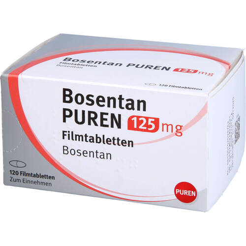 Bosentan PUREN 125 mg Filmtabletten, 120 Stk., PUREN Pharma GmbH & Co. KG