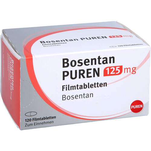 Bosentan PUREN 125 mg Filmtabletten, 120 Stk., PUREN Pharma GmbH & Co. KG
