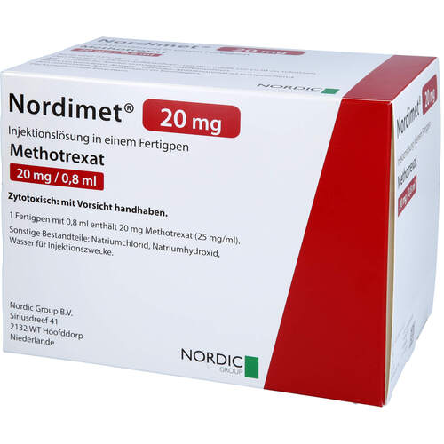 Nordimet 20mg Injektionslösung in einem Fertigpen, 12 ST,  Nordic Pharma GmbH 