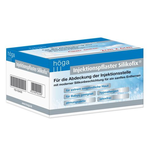 Injektionspflaster Silikofix 2x6cm Höga, 100 ST, Höga-Pharm G.Höcherl