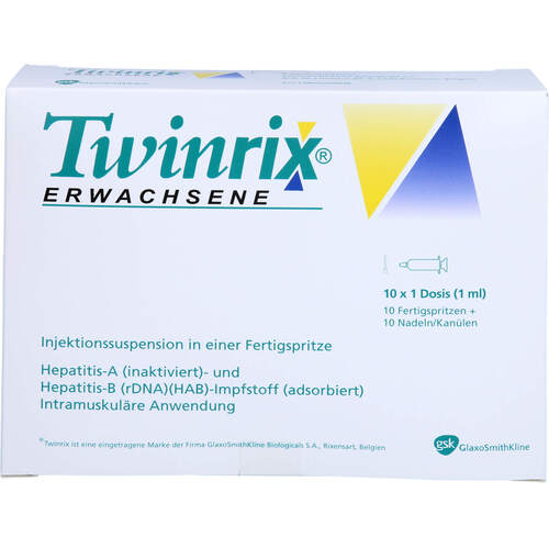 Twinrix Erwachsene Impfdosis Inj.i.e.Fertig., 10x1 Stk., Orifarm GmbH