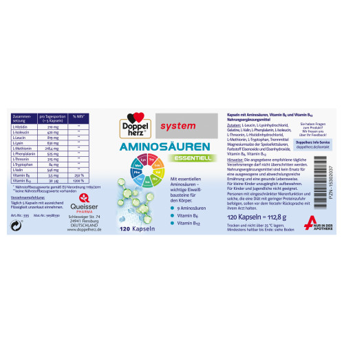Doppelherz Aminos&auml;uren Essentiell system, 120 Stk., Queisser Pharma GmbH & Co. KG