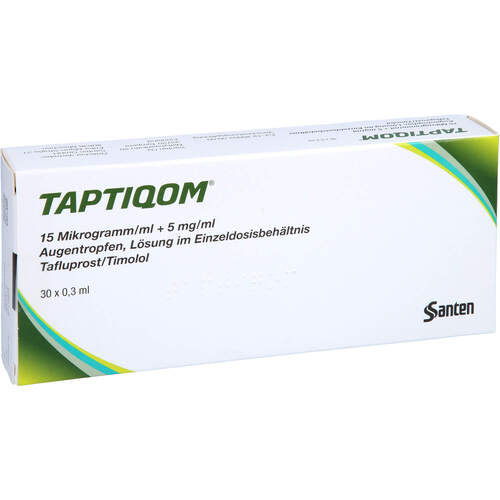 Taptiqom 15ug/ml+5mg/ml Augentro.i.Einzeldosisbeh., 30x0,3 ml, Santen GmbH