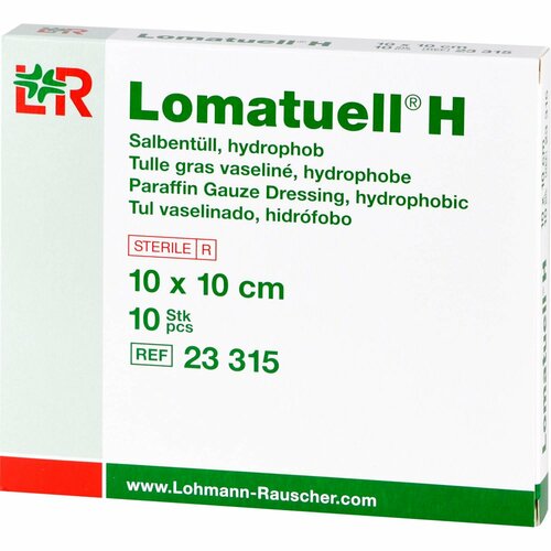 LOMATUELL H Salbentüll 10x10 cm steril, 10 Stk., B2b Medical GmbH