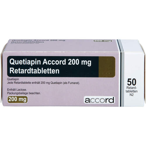 Quetiapin Accord 200 mg Retardtabletten, 50 Stk., Accord Healthcare GmbH