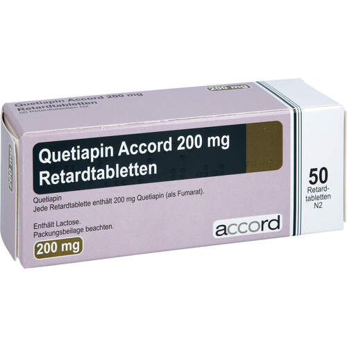 Quetiapin Accord 200 mg Retardtabletten, 50 Stk., Accord Healthcare GmbH