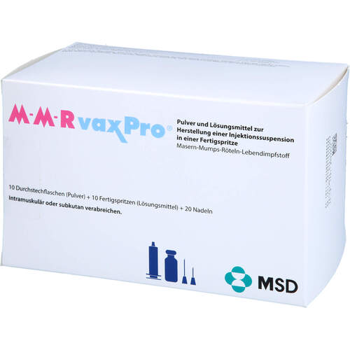 MMR Vaxpro Fertigspritze mit Kanüle, 10x0,5 ml, Abacus Medicine A/S