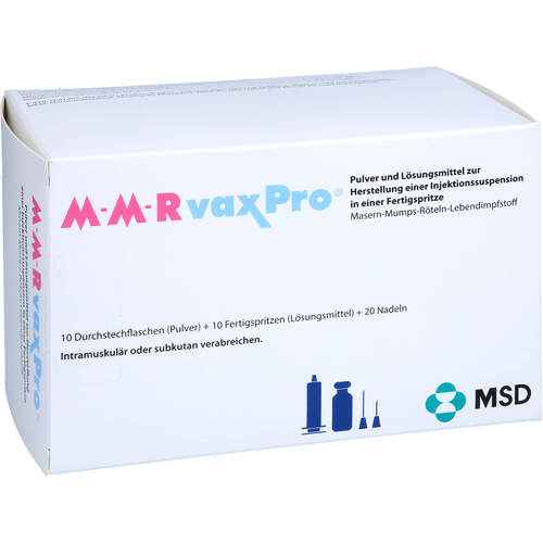 MMR Vaxpro Fertigspritze mit Kanüle, 10x0,5 ml, Abacus Medicine A/S