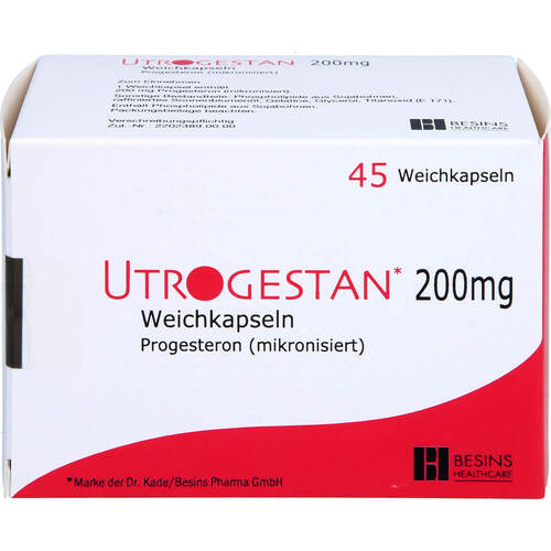 Utrogestan 200mg Weichkapseln, 45 Stk., Emra-Med Arzneimittel GmbH