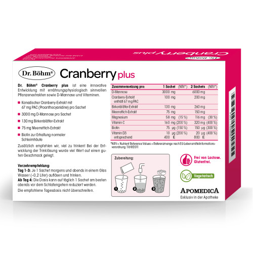 Dr. B&ouml;hm Cranberry plus, 10 Stk., Apomedica Pharmazeutische Produkte GmbH