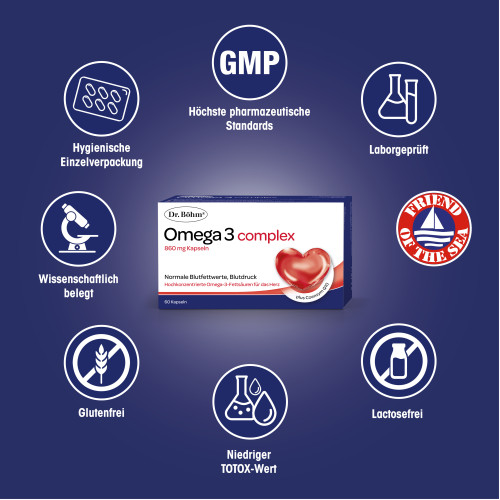 Dr. B&ouml;hm Omega 3 complex, 60 Stk., Apomedica Pharmazeutische Produkte GmbH