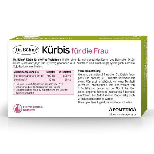 Dr. B&ouml;hm K&uuml;rbis f&uuml;r die Frau, 60 Stk., Apomedica Pharmazeutische Produkte GmbH