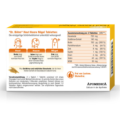 Dr. B&ouml;hm Haut Haare N&auml;gel, 60 Stk., Apomedica Pharmazeutische Produkte GmbH