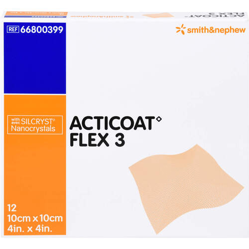ACTICOAT Flex 3 10x10 cm Verband, 12 Stk., Docpharm GmbH
