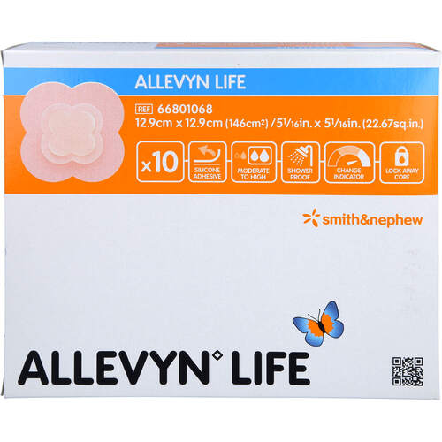 ALLEVYN Life 12.9x12.9 cm Silikonschaumverband, 10 Stk., Docpharm GmbH