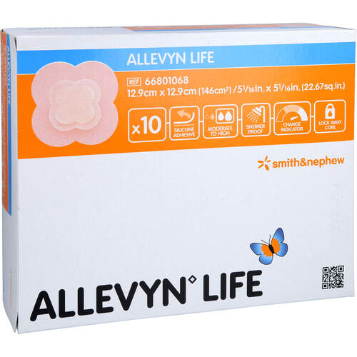 ALLEVYN Life 12.9x12.9 cm Silikonschaumverband, 10 Stk., Docpharm GmbH