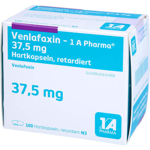 Venlafaxin - 1 A Pharma 37.5 mg Hartkapseln retard, 100 Stk., 1 A Pharma GmbH