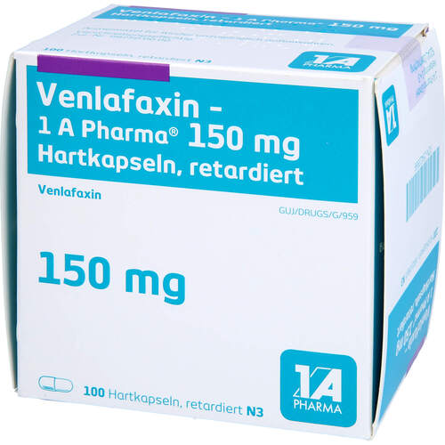 Venlafaxin - 1 A Pharma 150 mg Hartkapseln retard, 100 ST, 1 A Pharma GmbH