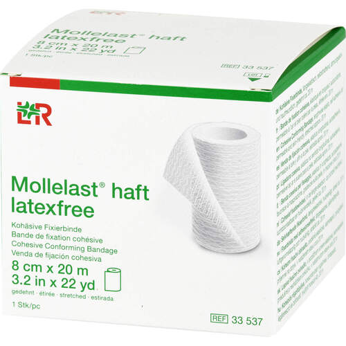 MOLLELAST haft Binden latexfrei 8 cmx20 m weiß, 1 ST, 1001 Artikel Medical GmbH