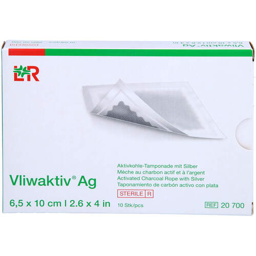 VLIWAKTIV AG Aktivkohle Tampon.m.Silber 6.5x10 cm, 10 Stk., 1001 Artikel Medical GmbH