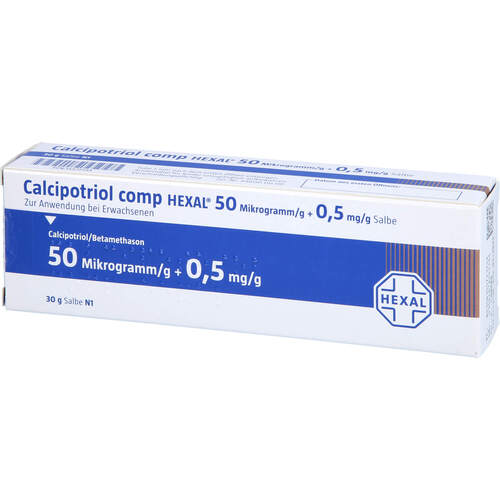 Calcipotriol comp HEXAL 50 ug/g + 0.5 mg/g Salbe, 30 g, HEXAL AG