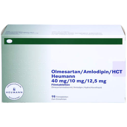 Olmesartan/Amlodipin/HCT Heumann 40/10/12.5mg FTA, 98 Stk., Heumann Pharma GmbH & Co. Generica KG