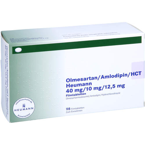 Olmesartan/Amlodipin/HCT Heumann 40/10/12.5mg FTA, 98 Stk., Heumann Pharma GmbH & Co. Generica KG