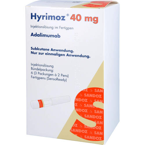 Hyrimoz 40 mg/0.8 ml Inj.-Lösung im Fertigpen, 6 ST, Axicorp Pharma GmbH