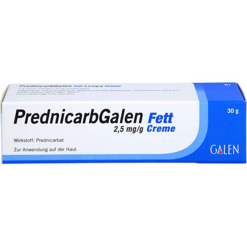 PrednicarbGalen 2.5 mg/g Fett Creme, 30 g, Galenpharma GmbH