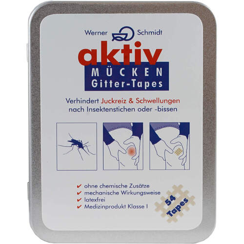 aktiv M&uuml;cken Gitter-Tape Dose, 54 Stk., Werner Schmidt Pharma GmbH