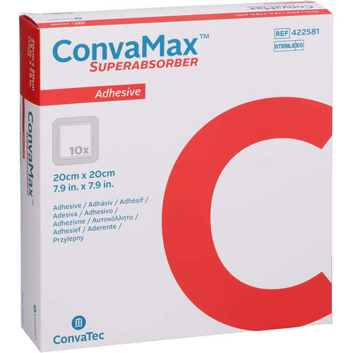 ConvaMax Superabsorber adhäsiv 20x20 cm, 10 ST, Convatec (Germany) GmbH